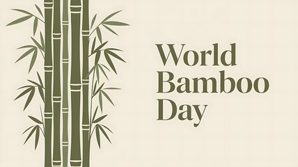 Naklejka premium World Bamboo Day, 18 September, bamboo day stock illustration, vector illustration, banner, post, ads design