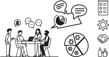 Business team meeting collaboration strategy planning teamwork