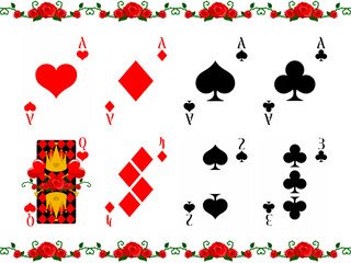 薔薇のトランプ