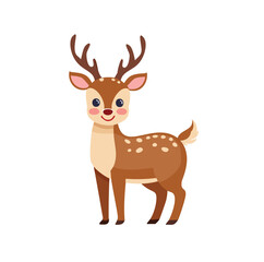 Adorable baby deer cartoon illustration cute fawn