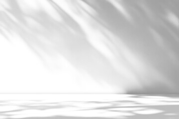 shadow overlay effects of realistic abstract natural tree leaves shadow on wall and floor...