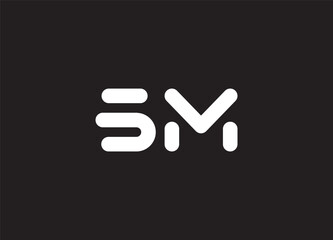 SM logo desing and monogram logo

