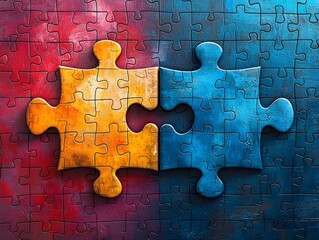 Puzzle pieces coming together to form a perfect partnership