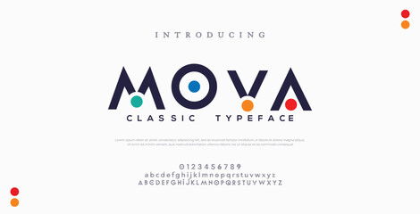 Modern abstract digital alphabet font. Minimal technology typography, Creative urban sport fashion futuristic font and with numbers. vector illustration