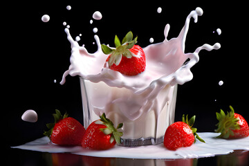 yogurt with strawberries