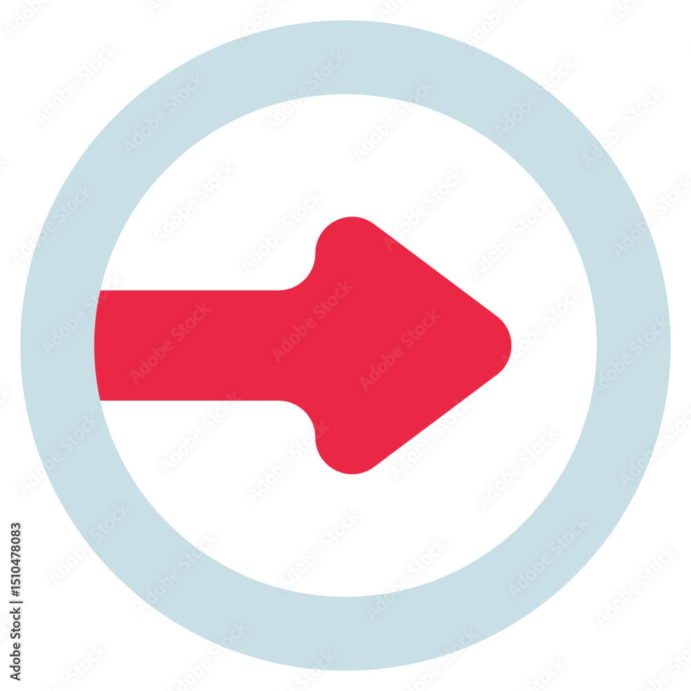 Poster circular arrow right navigation icon graphic design element