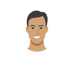Smiling man face avatar profile picture illustration
