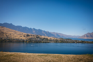 Obraz premium Full view of Queenstown New Zealand