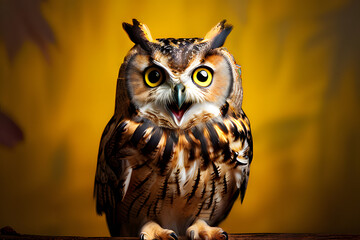 great horned owl in flight