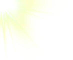 Soft yellow gradient with sun flare effect isolated on transparent background png subtle light leak background