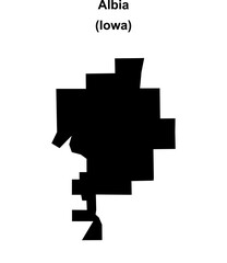 Albia (Iowa) blank outline map