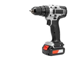 cordless drill isolated on transparent background
