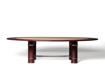 Elegant oval dining table with cylindrical legs on white background. Please see some similar pictures from my portfolio
