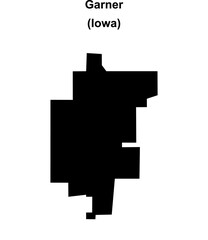 Garner (Iowa) blank outline map