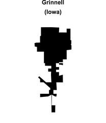 Grinnell (Iowa) blank outline map