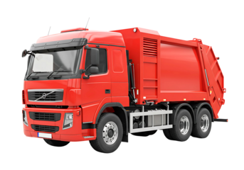  garbage truck isolated on transparent background