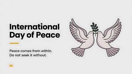 Fototapeta premium International Day of Peace Poster Vector Image Illustration