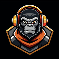 design logo icon character illustration mascot e sports gorilla