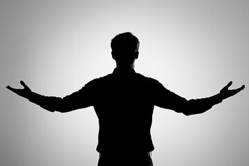 Man shrugging silhouette