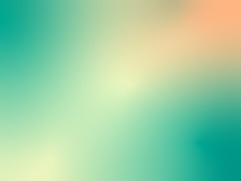 Abstract teal green and peach gradient background
