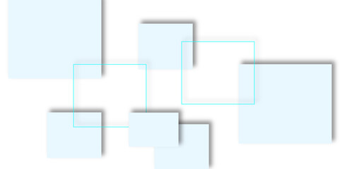 color square line geometric minimal futuristic element concept light blue white background