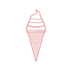 Delicious soft serve ice cream cone summer treat