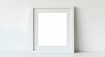 Blank White Frame Mockup Minimalist Design Clean Modern Template Photo