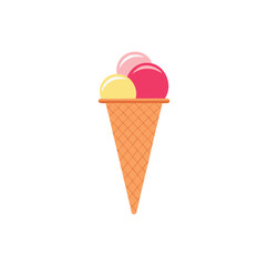 ice cream on white background