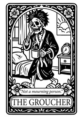 Grumpy Skeleton Morning Art