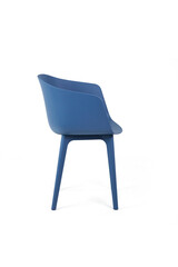 Contemporary blue plastic chair studio shot on white background furniture design. Please see some similar pictures from my portfolio