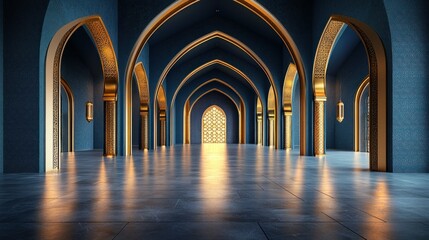 Grand Islamic architectural hall