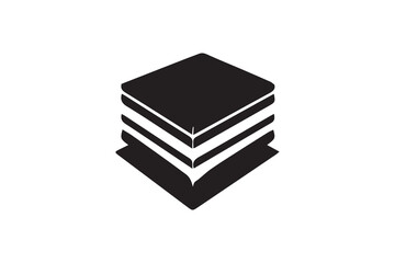 A black-and-white  Cleaning sponge  against a white background in a straightforward and inconspicuous vector silhouette