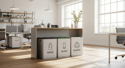 Gestion des Déchets en Entreprise - Poubelles de Recyclage