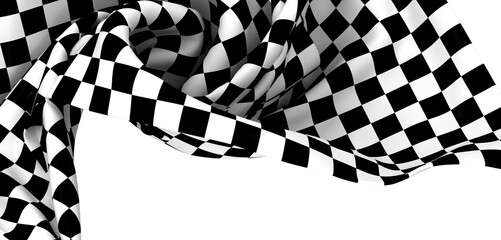 Black and white checkered flag, waving, race, finish line, victory, competition, speed, motorsport,...