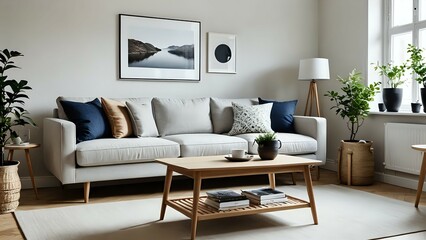 modern living room with sofa