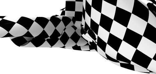 High-resolution image of a flowing checkered flag, perfect for backgrounds and design projects.