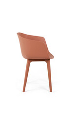 Modern armchair in terracotta isolated on white background studio shot. Please see some similar pictures from my portfolio