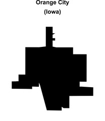 Orange City (Iowa) blank outline map