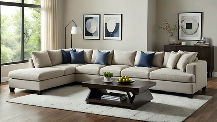 modern living room with sofa