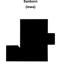 Sanborn (Iowa) blank outline map