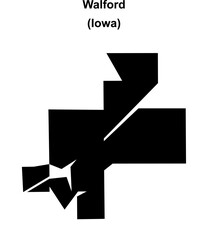Walford (Iowa) blank outline map