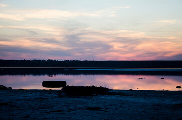 sunset on the river