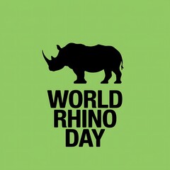 Obraz premium World rhino day vector illustration