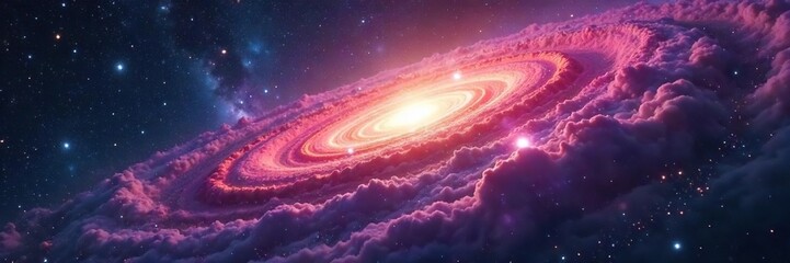 Vast swirling nebulae, cosmic dust, and distant galaxies depict the sheer scale and mystery of the universe's immense mass A stunning visualization of the cosmos , interstellar, Milky Way