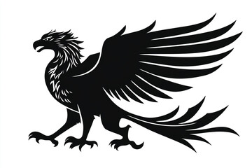 Obraz premium A griffin soaring through the sky silhouette