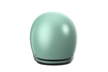 Stylish and Catchy Mint Green Retro Open Face Helmet PNG Cutout. Head Protection for Scooter, Motorcycle Riders. Ideal for Vintage Travel and Safety Design Concepts. Transparent Background.