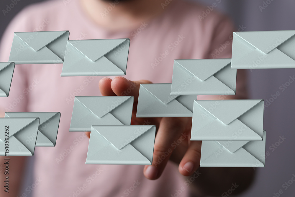 Poster Effective email management strategies for handling numerous messages. Tips for organization and productivity.