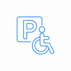 disabled parking icon sign vector