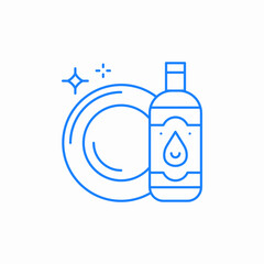 dish cleaning detergent icon sign vector