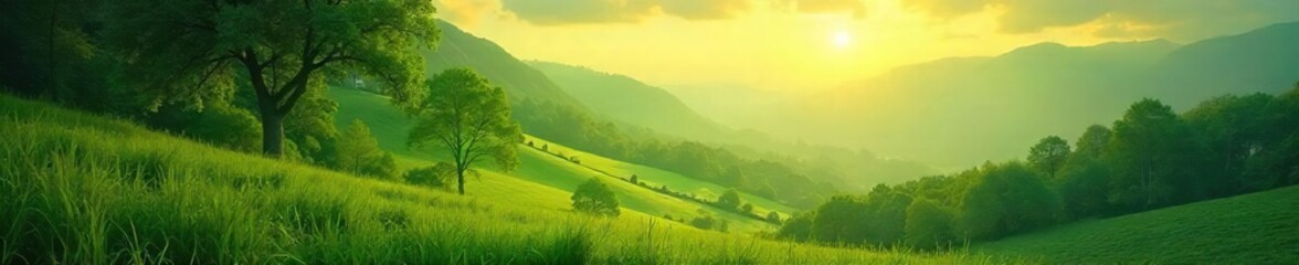 A serene landscape bathed in the soft glow of a verdant background, inspiring quiet contemplation and inner peace Perfect for meditation, mindfulness, and nature themes , sanctuary, leaves, zen